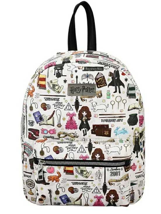 Warner Bros. Handbags - Warner Bros. White Harry Potter Icon Print Women's Backpack